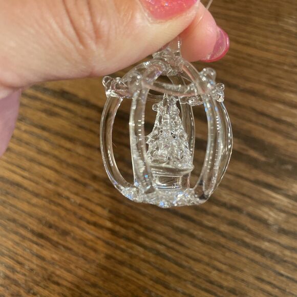 2 Vintage Hand Blown Spun Glass Ornament Lot Christmas tree Dove - Picture 2 of 5